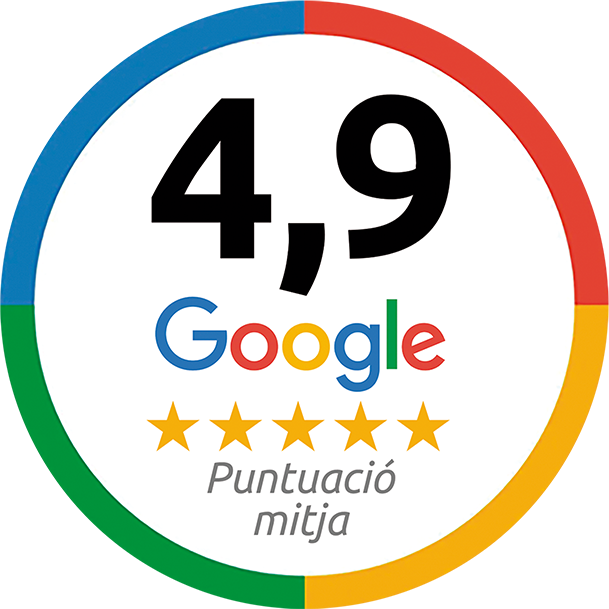 Valoración media 4,9 en Google